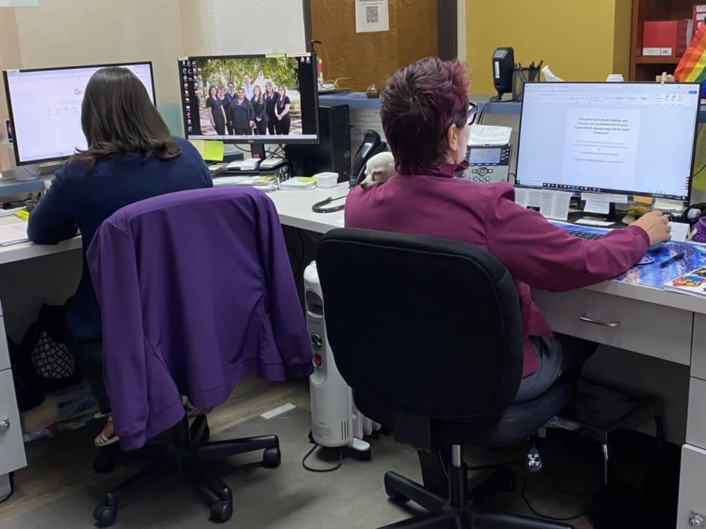 Sacramento Colon and Rectal Surgery team at work stations